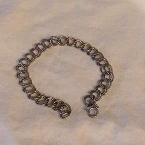 Sterling Silver double link bracelet 7”